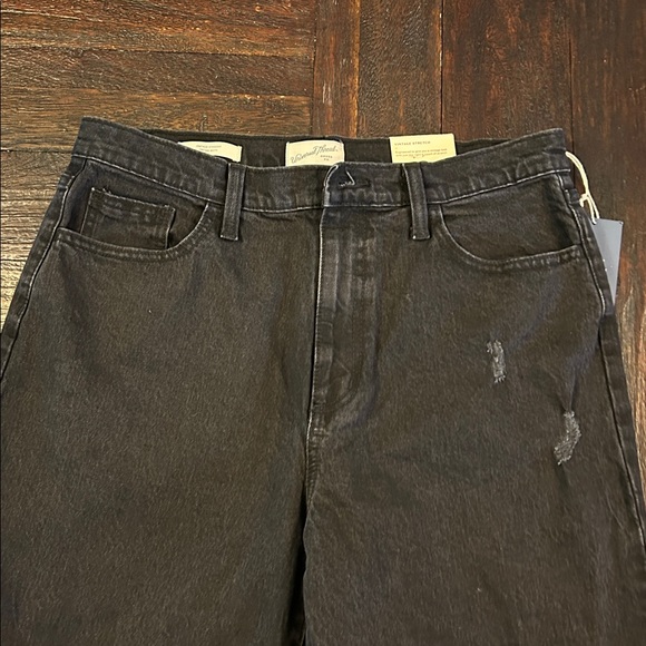 Vintage Straight Black Distressed Jeans - Picture 5 of 9